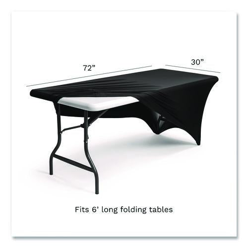 Image of Iceberg Igear Fabric Table Cover, Polyester/spandex, 30" X 72", Black