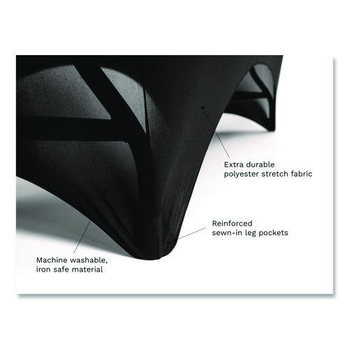 Image of Iceberg Igear Fabric Table Cover, Polyester/spandex, 30" X 72", Black