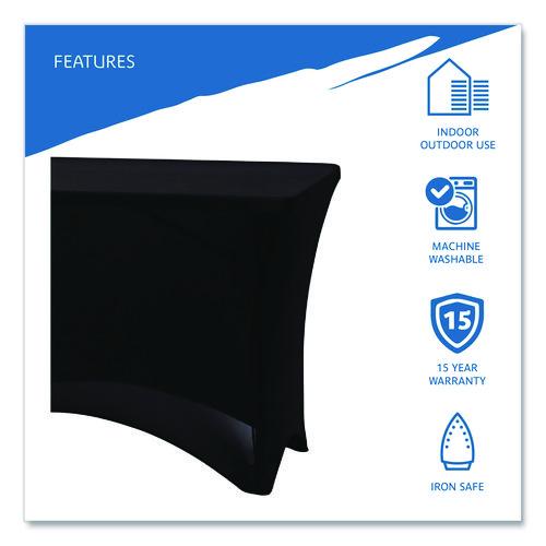 Image of Iceberg Igear Fabric Table Cover, Polyester/spandex, 24" X 48", Black