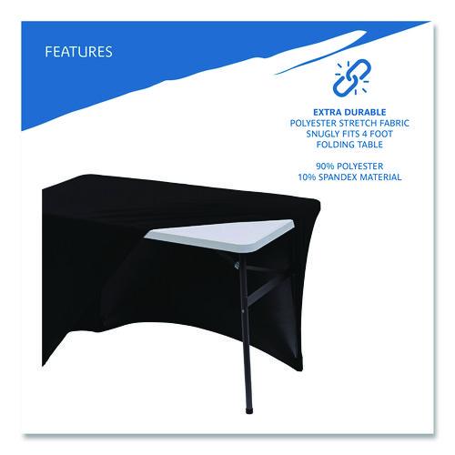 Image of Iceberg Igear Fabric Table Cover, Polyester/spandex, 24" X 48", Black