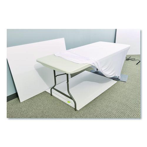 Image of Iceberg 16523 iGear Fabric Table Cover, Polyester/Spandex, 30" x 72", White