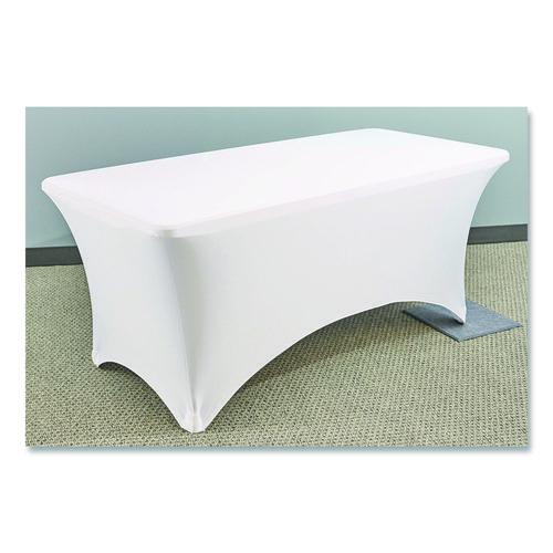 Image of Iceberg 16523 iGear Fabric Table Cover, Polyester/Spandex, 30" x 72", White