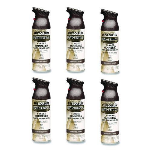 Image of Rust-Oleum® 271480 Universal Premium Spray Paint, Hammer Amber, 12 oz Aerosol Can, 6/Carton