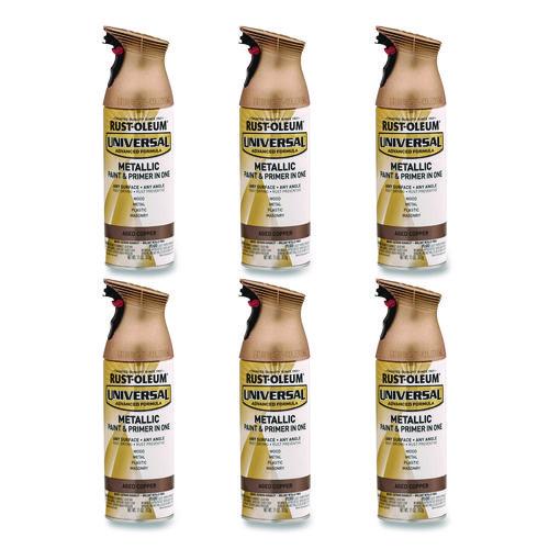 Image of Rust-Oleum® 249132 Universal Premium Spray Paint, Aged Copper, 12 oz Aerosol Can, 6/Carton