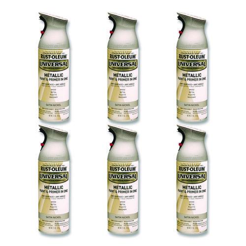 Image of Rust-Oleum® 249130 Universal Premium Spray Paint, Aged Nickel, 12 oz Aerosol Can, 6/Carton