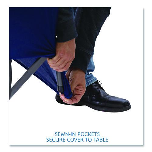 Image of Iceberg 16526 Igear Fabric Table Cover, Polyester/spandex, 30 "x 72", Blue