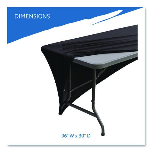 Image of Iceberg Igear Fabric Table Cover, Polyester/spandex, 30" X 96", Black