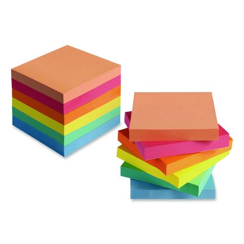 Image of Universal® 2095545 Ultra Sticky Note Pads, 3" x 3", Assorted, 100 Sheets/Pad, 24 Pads/Pack