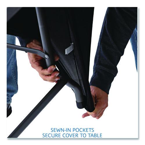 Image of Iceberg Igear Fabric Table Cover, Polyester/spandex, 30" X 96", Black