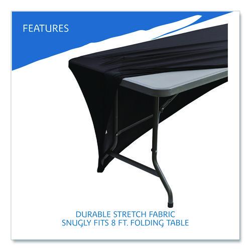 Image of Iceberg Igear Fabric Table Cover, Polyester/spandex, 30" X 96", Black