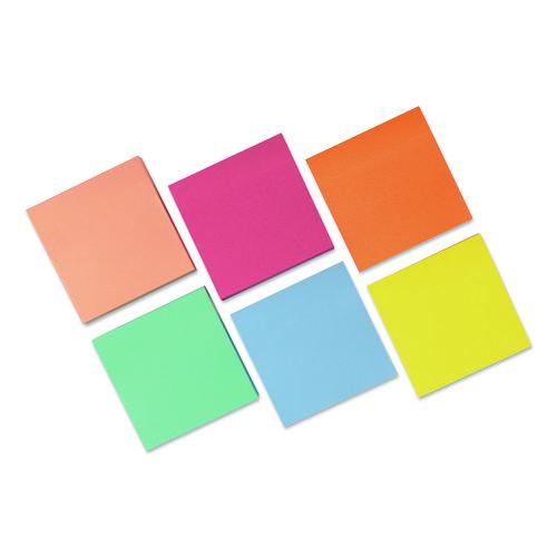 Image of Universal® 2095545 Ultra Sticky Note Pads, 3" x 3", Assorted, 100 Sheets/Pad, 24 Pads/Pack