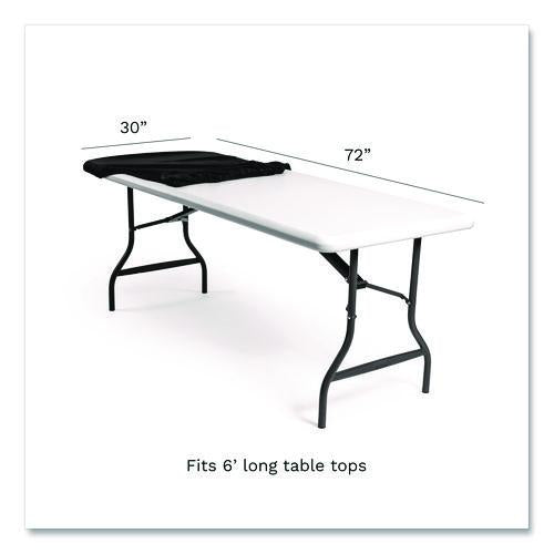 Image of Iceberg 16621 iGear Fabric Table Top Cap Cover, Polyester/Spandex, 30" x 72", Black