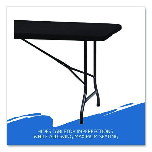 Image of Iceberg 16631 iGear Fabric Table Top Cap Cover, Polyester/Spandex, 30" x 96", Black
