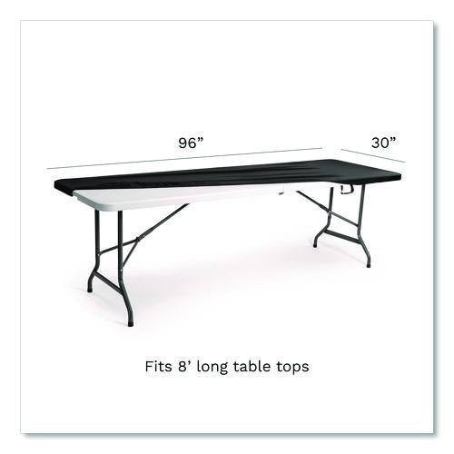 Image of Iceberg 16631 iGear Fabric Table Top Cap Cover, Polyester/Spandex, 30" x 96", Black