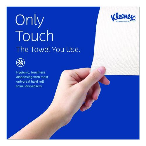 Image of Kleenex® 01080 Universal Hard Roll Paper Towels with Premium Absorbency Pockets, 1-Ply, 8" x 425 ft, 1.5" Core, White, 12 Rolls/Carton
