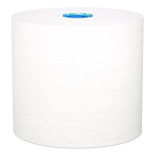 Image of Kleenex® 25637 Hard Roll Paper Towels with Premium Absorbency Pockets with Colored Core, Blue Core, 1-Ply, 7.5" x 700 ft, White, 6 Rolls/CT