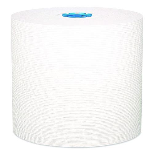 Image of Kleenex® 25639 Hard Roll Paper Towels with Premium Absorbency Pockets with Colored Core, Gray Core, 1-Ply, 7.5" x 700 ft, White, 6 Rolls/CT