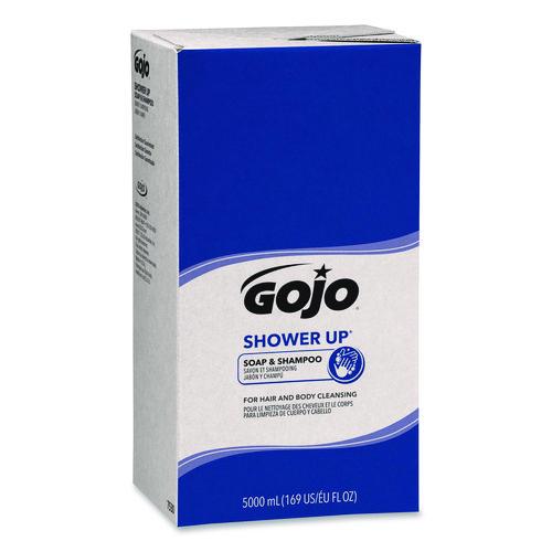 Image of GOJOÂ® SHOWER UP Soap and Shampoo, Clean, 5,000 mL Refill Bag, 2/Carton