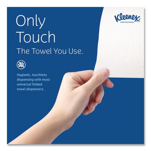 Image of Kleenex® 02046 Multi-Fold Paper Towels, Convenience, 9.2 x 9.4, White, 150/Pack, 8 Packs/Carton