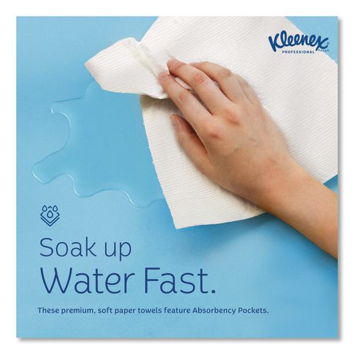Image of Kleenex® 02046 Multi-Fold Paper Towels, Convenience, 9.2 x 9.4, White, 150/Pack, 8 Packs/Carton