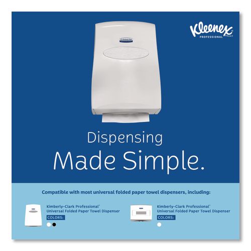 Image of Kleenex® 02046 Multi-Fold Paper Towels, Convenience, 9.2 x 9.4, White, 150/Pack, 8 Packs/Carton