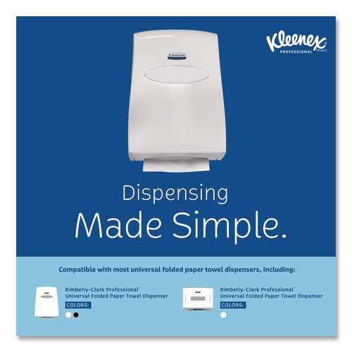 Image of Kleenex® 01890 Multi-Fold Paper Towels, 1-Ply, 9.2 x 9.4, White, 150/Pack, 16 Packs/Carton