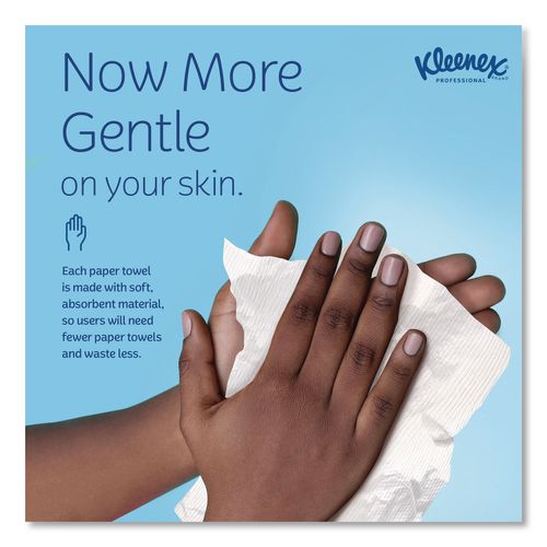 Image of Kleenex® 01890 Multi-Fold Paper Towels, 1-Ply, 9.2 x 9.4, White, 150/Pack, 16 Packs/Carton
