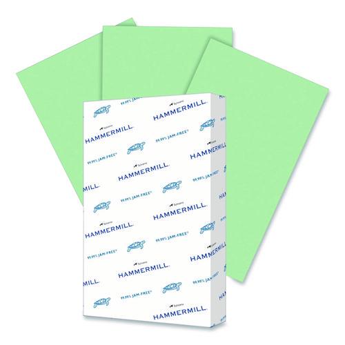 Image of Hammermill® 103374 Fore Multipurpose Print Paper, 20 lb Bond Weight, 8.5 x 14, Light Green, 500/Ream