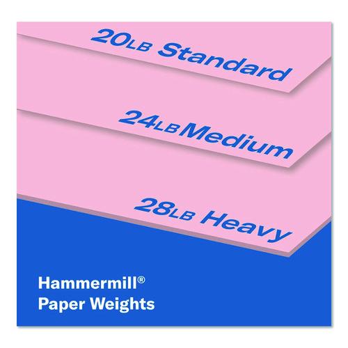 Image of Hammermill® 103390 Fore Multipurpose Print Paper, 20 lb Bond Weight, 8.5 x 14, Pink, 500/Ream