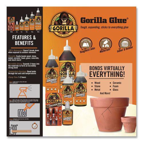 Image of Gorilla® 5000206 Original Formula Glue, 2 Oz, Dries Light Brown