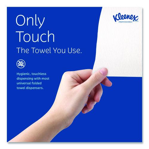 Image of Kleenex® 13253 Premiere Folded Towels, 1-Ply, 7.8 x 12.4, White, 120/Pack, 25 Packs/Carton