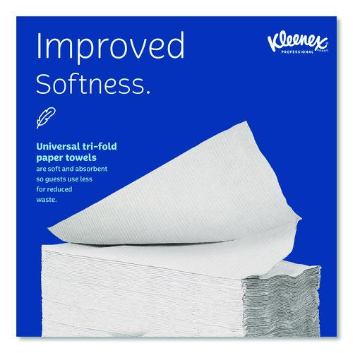 Image of Kleenex® 13254 Premiere Folded Towels, 1-Ply, 9.4 x 12,4, White, 120/Pack, 25 Packs/Carton