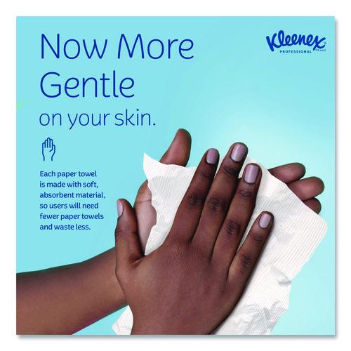 Image of Kleenex® 13254 Premiere Folded Towels, 1-Ply, 9.4 x 12,4, White, 120/Pack, 25 Packs/Carton