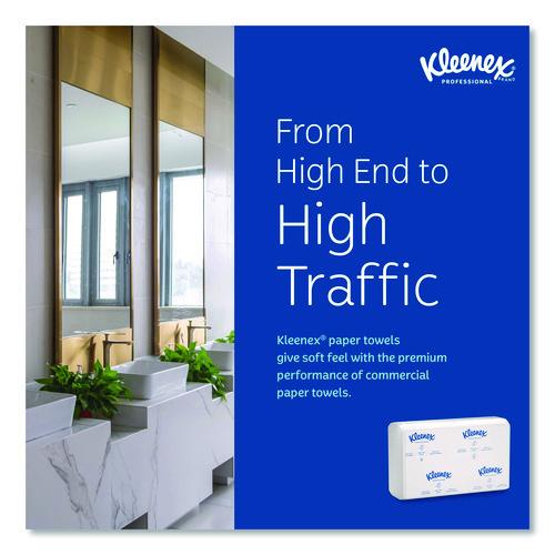 Image of Kleenex® 13254 Premiere Folded Towels, 1-Ply, 9.4 x 12,4, White, 120/Pack, 25 Packs/Carton