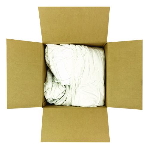 Image of HOSPECO® 55525 Knit Baby Diaper Rags, 2-Ply, 15 x 18, White, 25 lb/Carton