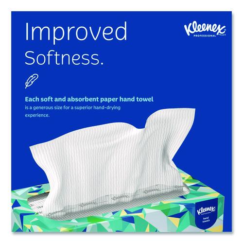 Image of Kleenex® 01701 Hand Towels, POP-UP Box, Cloth, 1-Ply, 9 x 10.5, Unscented, White, 120/Box, 18 Boxes/Carton