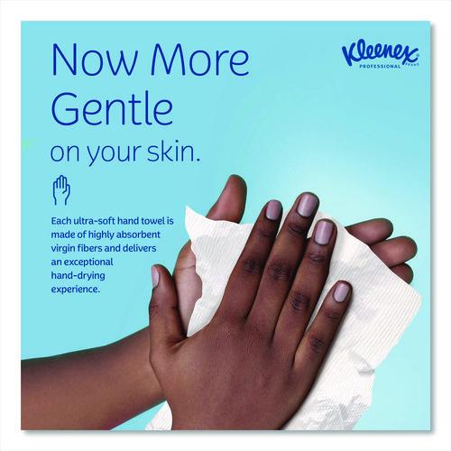 Image of Kleenex® 01701 Hand Towels, POP-UP Box, Cloth, 1-Ply, 9 x 10.5, Unscented, White, 120/Box, 18 Boxes/Carton