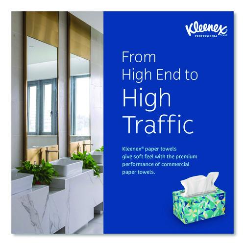 Image of Kleenex® 01701 Hand Towels, POP-UP Box, Cloth, 1-Ply, 9 x 10.5, Unscented, White, 120/Box, 18 Boxes/Carton