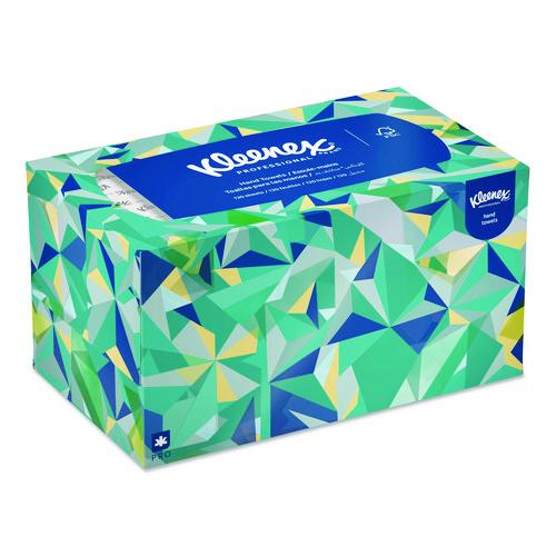 Image of Kleenex® 01701 Hand Towels, POP-UP Box, Cloth, 1-Ply, 9 x 10.5, Unscented, White, 120/Box