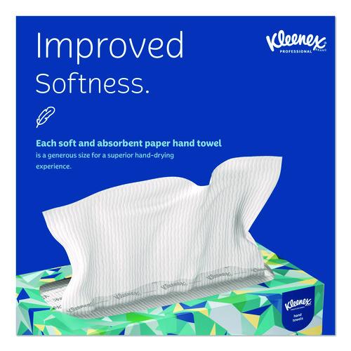 Image of Kleenex® 01701 Hand Towels, POP-UP Box, Cloth, 1-Ply, 9 x 10.5, Unscented, White, 120/Box