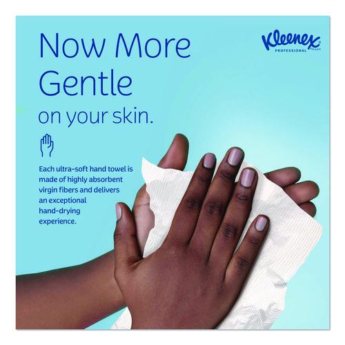 Image of Kleenex® 01701 Hand Towels, POP-UP Box, Cloth, 1-Ply, 9 x 10.5, Unscented, White, 120/Box
