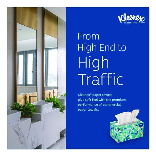 Image of Kleenex® 01701 Hand Towels, POP-UP Box, Cloth, 1-Ply, 9 x 10.5, Unscented, White, 120/Box
