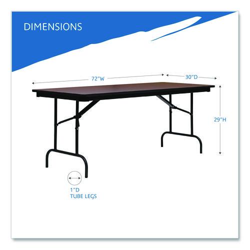 Image of Iceberg 55224 OfficeWorks Commercial Wood-Laminate Folding Table, Rectangular, 72" x 30" x 29", Mahogany
