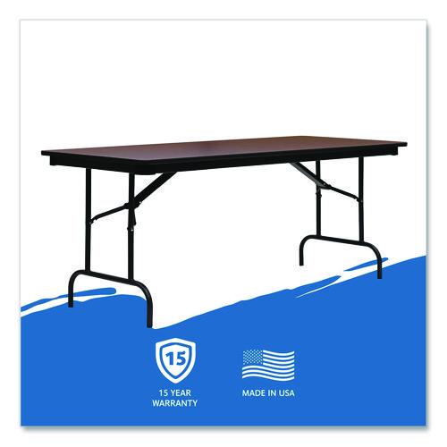Image of Iceberg 55224 OfficeWorks Commercial Wood-Laminate Folding Table, Rectangular, 72" x 30" x 29", Mahogany