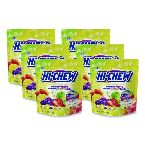 Image of Hi-Chew MOR00837 Fruit Chews, Original Stand Up Pouch, 12.7 Oz, 6/carton