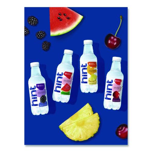 Image of hint® HNT00149 Flavored Water Variety Pack, 3 Blackberry, 3 Cherry, 3 Pineapple, 3 Watermelon, 16 Oz Bottle, 12 Bottles/carton