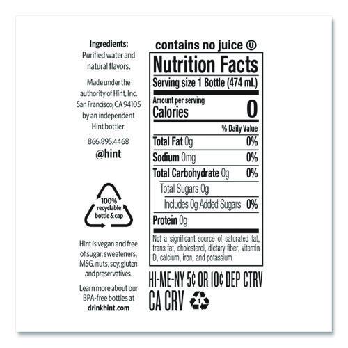 Image of hint® HNT00157 Flavored Water, Cherry, 16 Oz Bottle, 12 Bottles/carton
