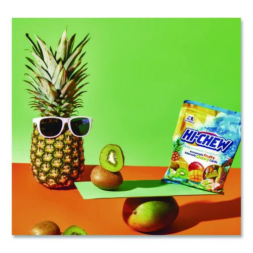 Image of Hi-Chew MOR00434 Fruit Chews, Tropical, Peg Bag 3.53 Oz, 6/carton
