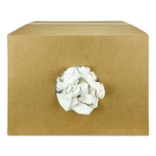 Image of HOSPECO® 33325 Sweatshirt Rags, Unscented, White, 8/lb, 25 lb/Carton
