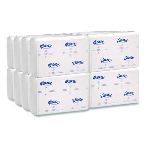 Image of Kleenex® 01890 Multi-Fold Paper Towels, 1-Ply, 9.2 x 9.4, White, 150/Pack, 16 Packs/Carton